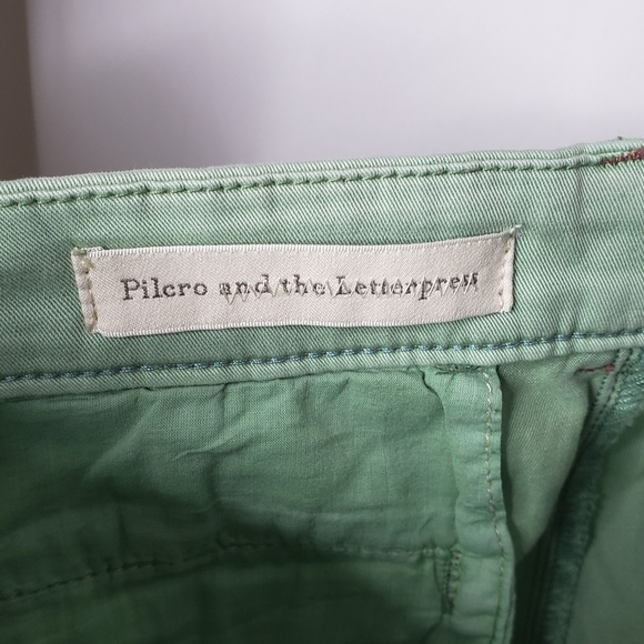 Pilcro and the letterpress Anthropologie Stet Cropped Mint Jeans Sz 25 - Picture 9 of 9